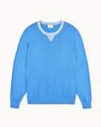 Pull Col Rond Bicolore - Boat Blue - Homme