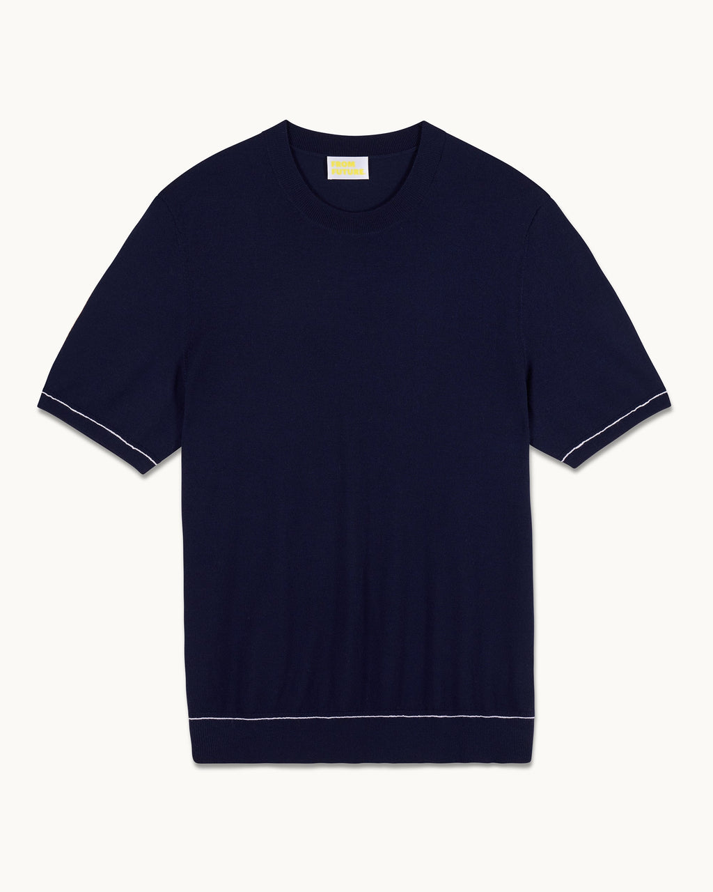 Pull Col Rond Liserés - Navy - Homme