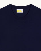 Pull Col Rond Liserés - Navy - Homme