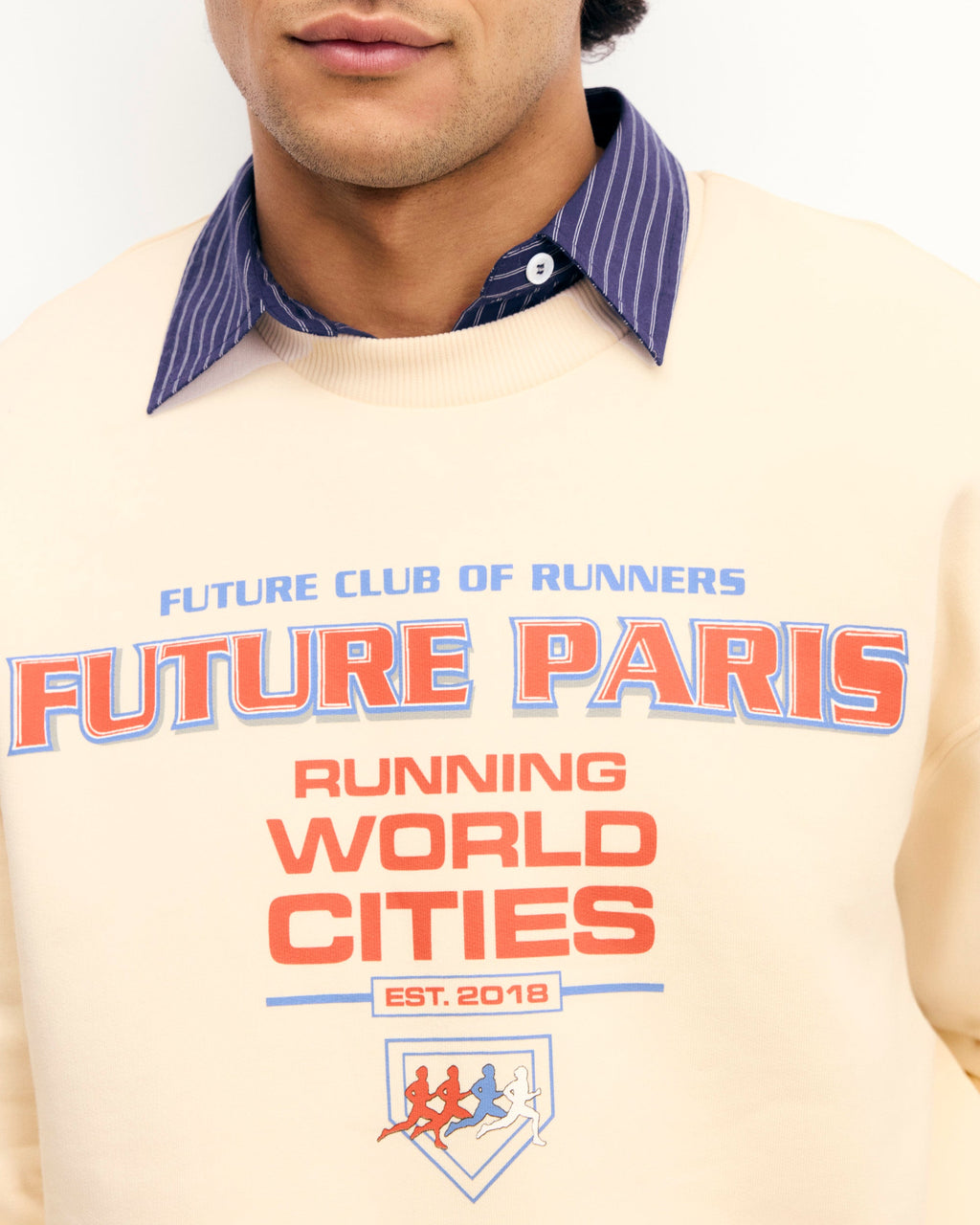 Sweatshirt Col Rond - Sable - Homme