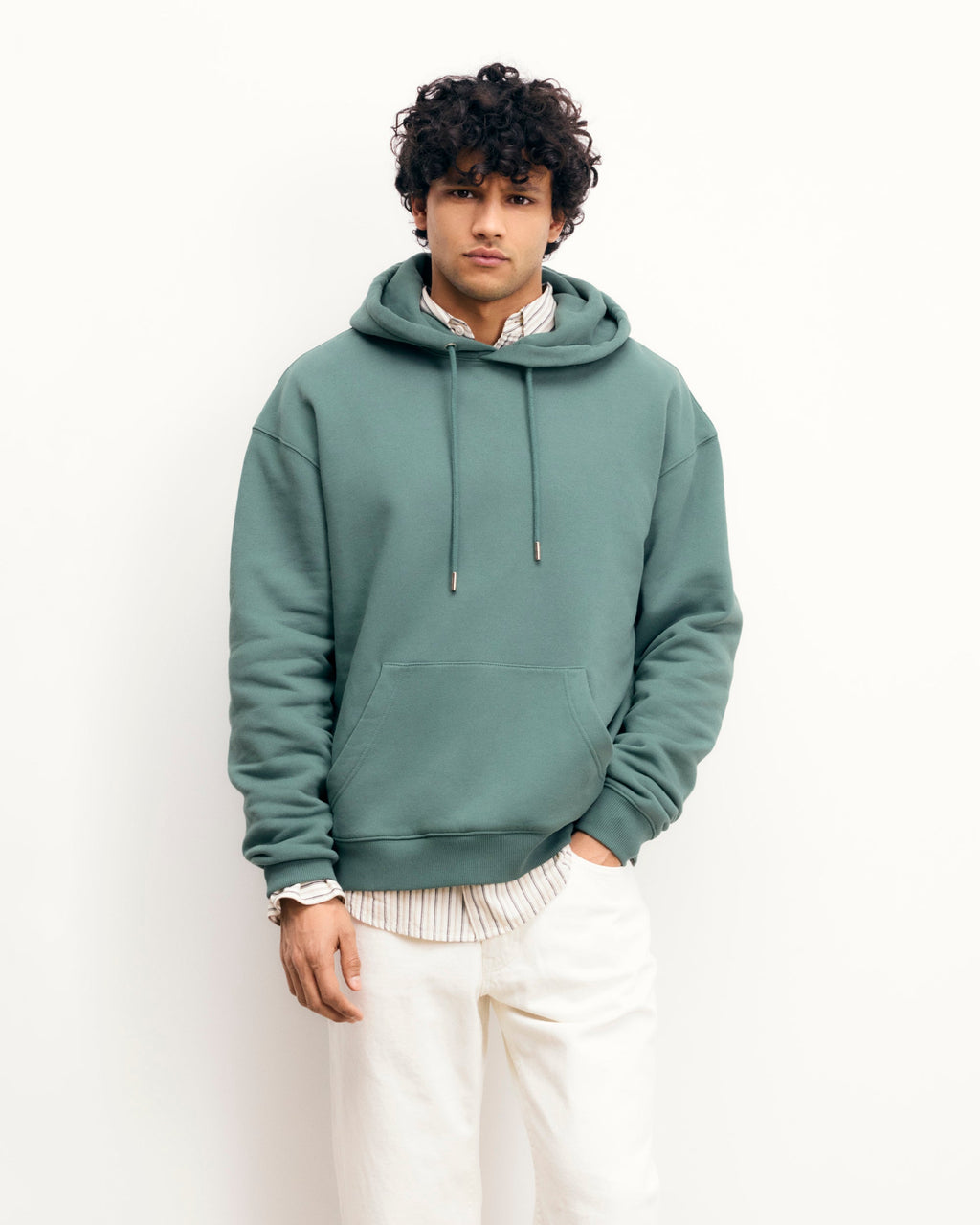 Felpa Hoodie - Washed Green - Uomo