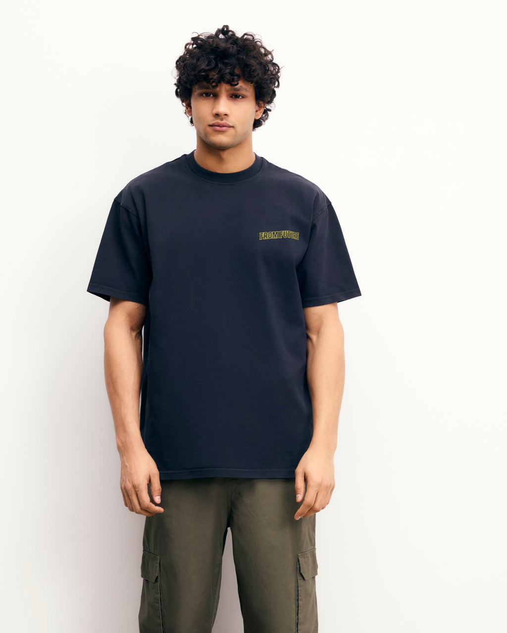 T-Shirt Girocollo a Maniche Corte - Washed Black - Uomo