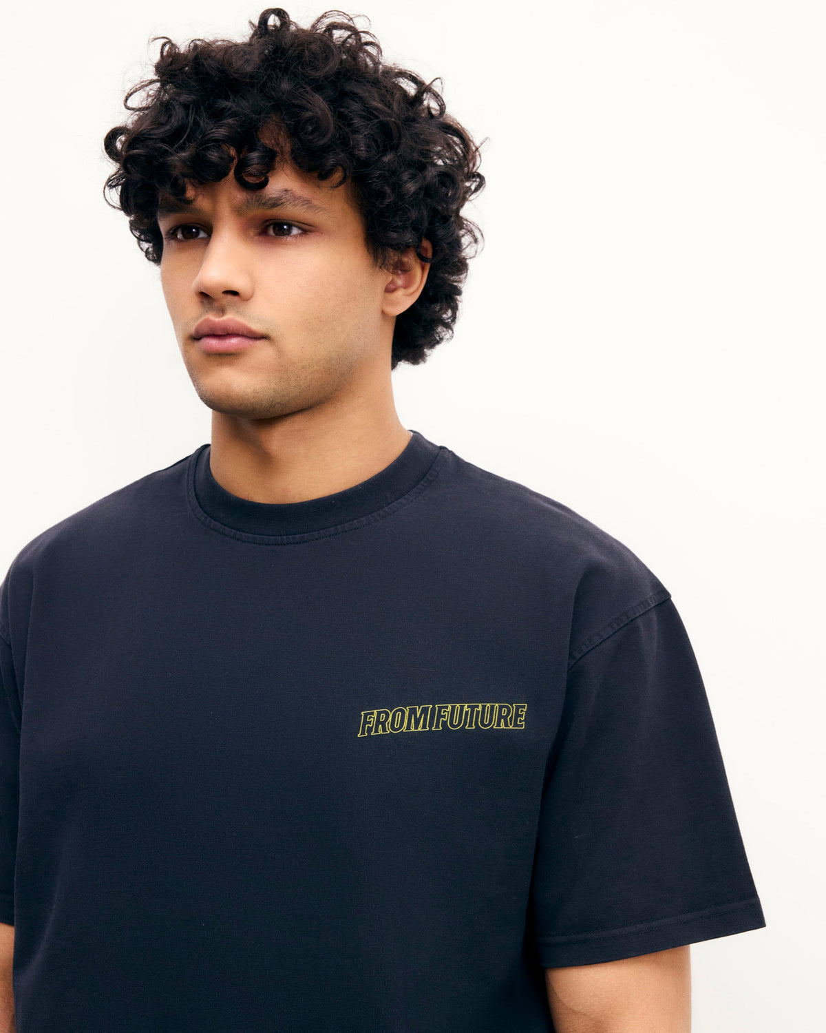 T-Shirt Girocollo a Maniche Corte - Washed Black - Uomo