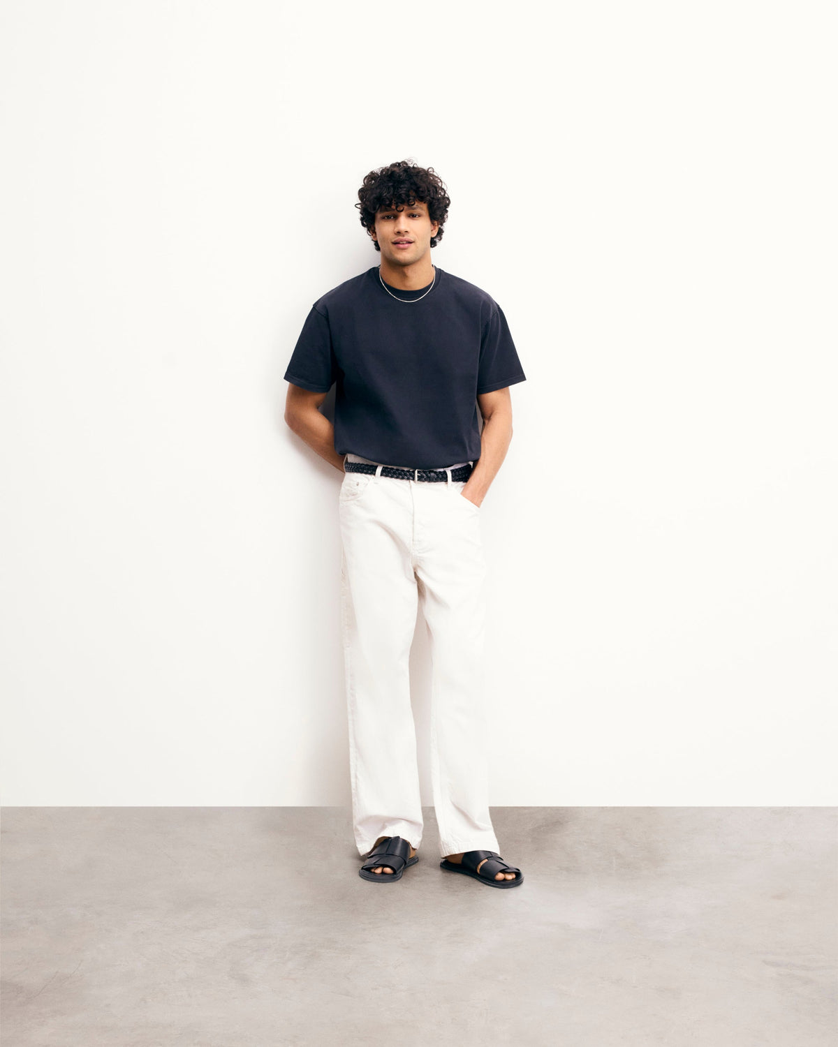 Crew-Neck Short-Sleeve T-Shirt - Washed Black - Men