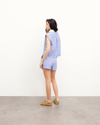Camicia Senza Maniche - A Righe Blu/Rosso - Donna