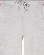Jogging Droit Bandes Multicolores - Gris Chiné Clair - Femme