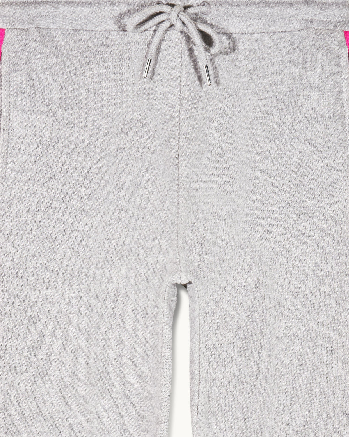 Jogging Droit Bandes Multicolores - Gris Chiné Clair - Femme