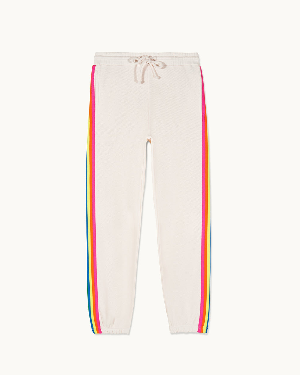 Pantaloni Da Jogging Dritti A Righe Multicolori - Sabbia - Donna