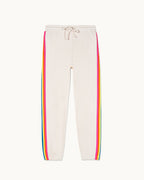 Pantaloni Da Jogging Dritti A Righe Multicolori - Sabbia - Donna