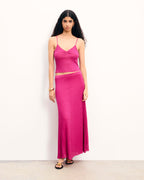 Gonna Midi Lurex - Shiny Pink - Donna