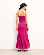 Gonna Midi Lurex - Shiny Pink - Donna