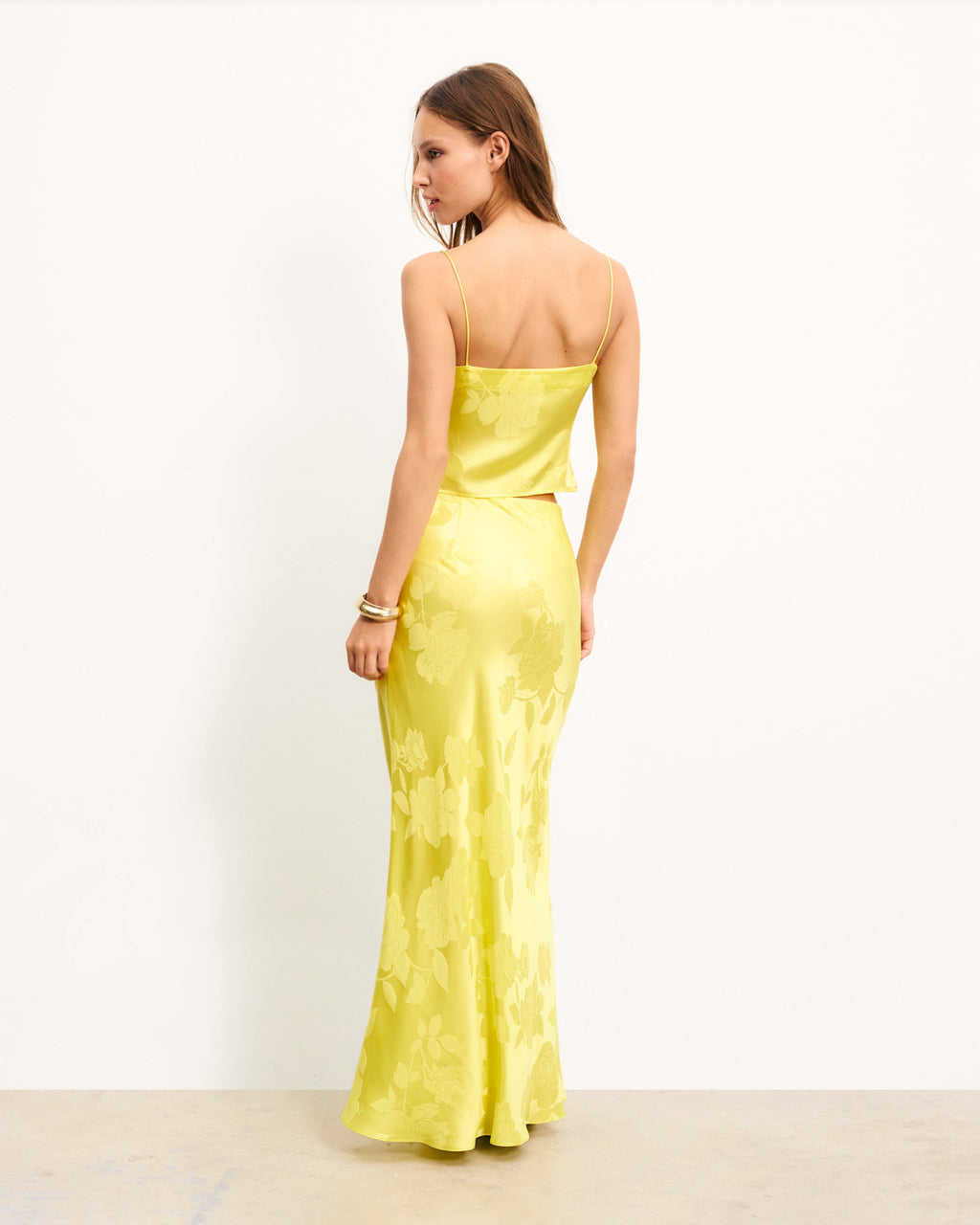 Jupe Longue Rivka - Sunset Yllw Jcq - Femme