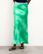 Rivka Long Skirt - Fuzzy Green - Women