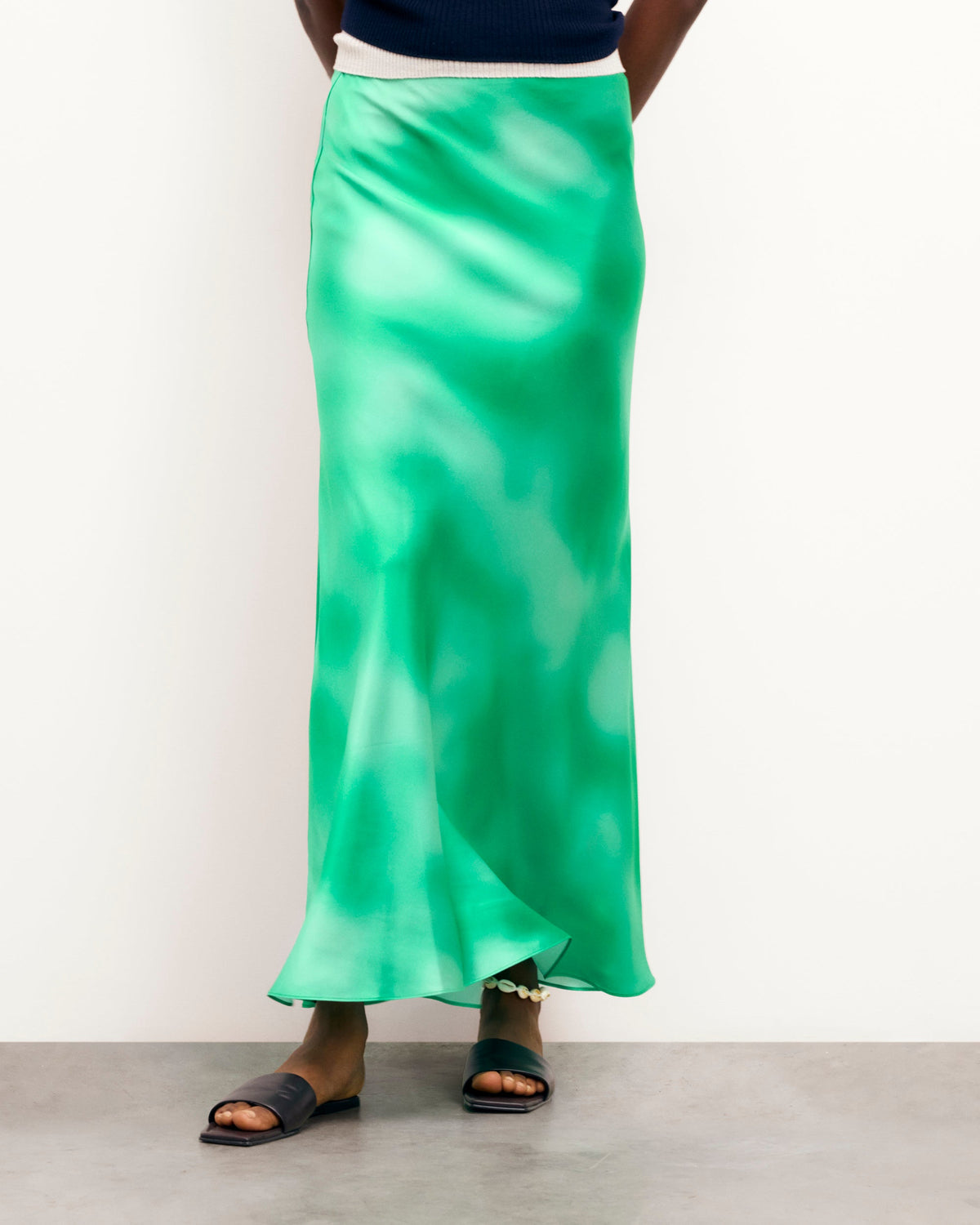 Rivka Long Skirt - Fuzzy Green - Women