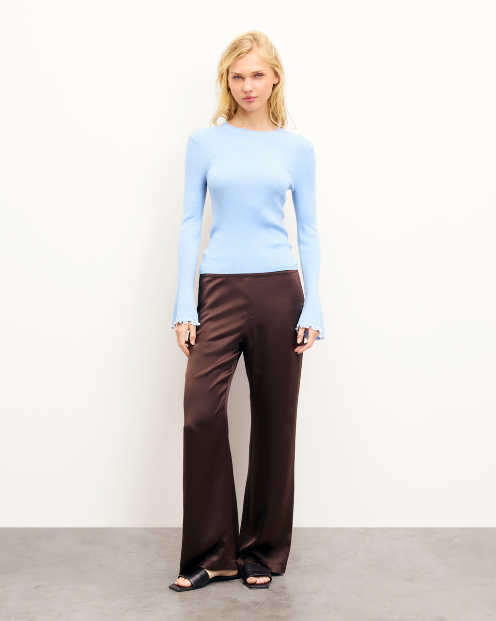 Pantalón Ancho Adama - Chocolate - Mujer