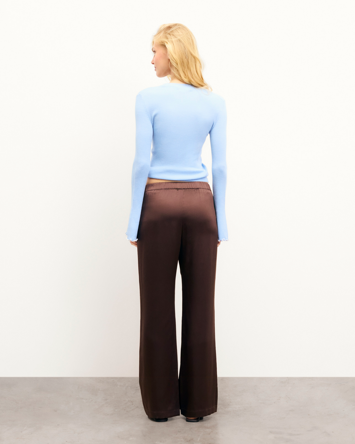 Pantalón Ancho Adama - Chocolate - Mujer