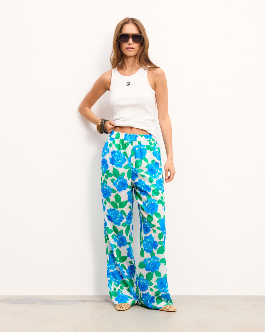 Pantalón ancho Liam - Elctrc Roses Bl - Mujer