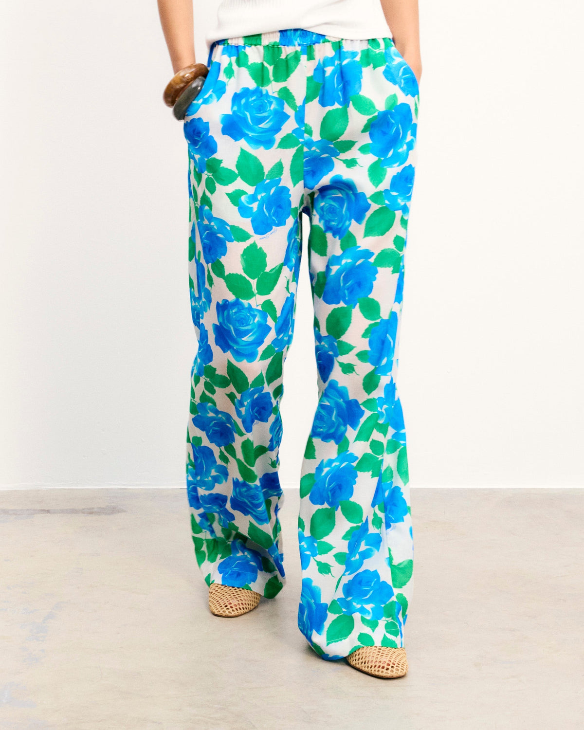 Pantalón ancho Liam - Elctrc Roses Bl - Mujer