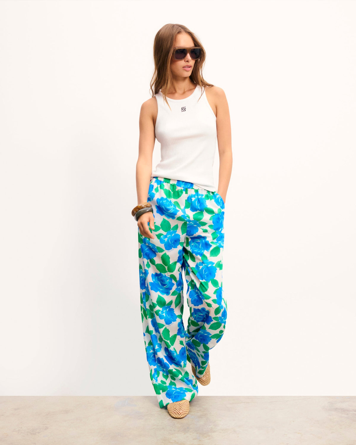 Pantalón ancho Liam - Elctrc Roses Bl - Mujer