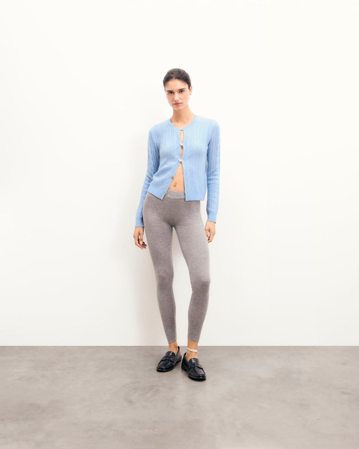 Pull Cardigan Bijoux - Baby Blue - Femme