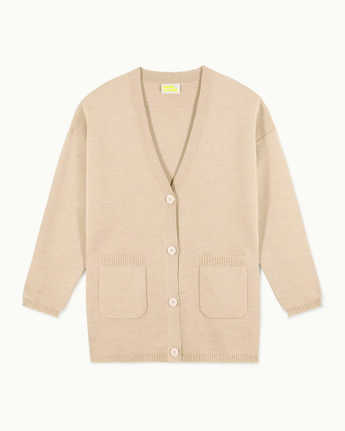 Pull Cardigan - Beige Chine - Femme