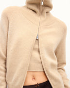Cardigan Maglione - Beige Melange - Donna
