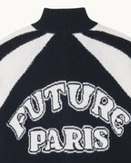 Pull Gilet Bicolore Future Paris - Noir - Femme
