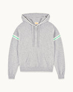 Hoodie Jumper with Sleeve Stripes - 1500 Dark Marl Grey - Women