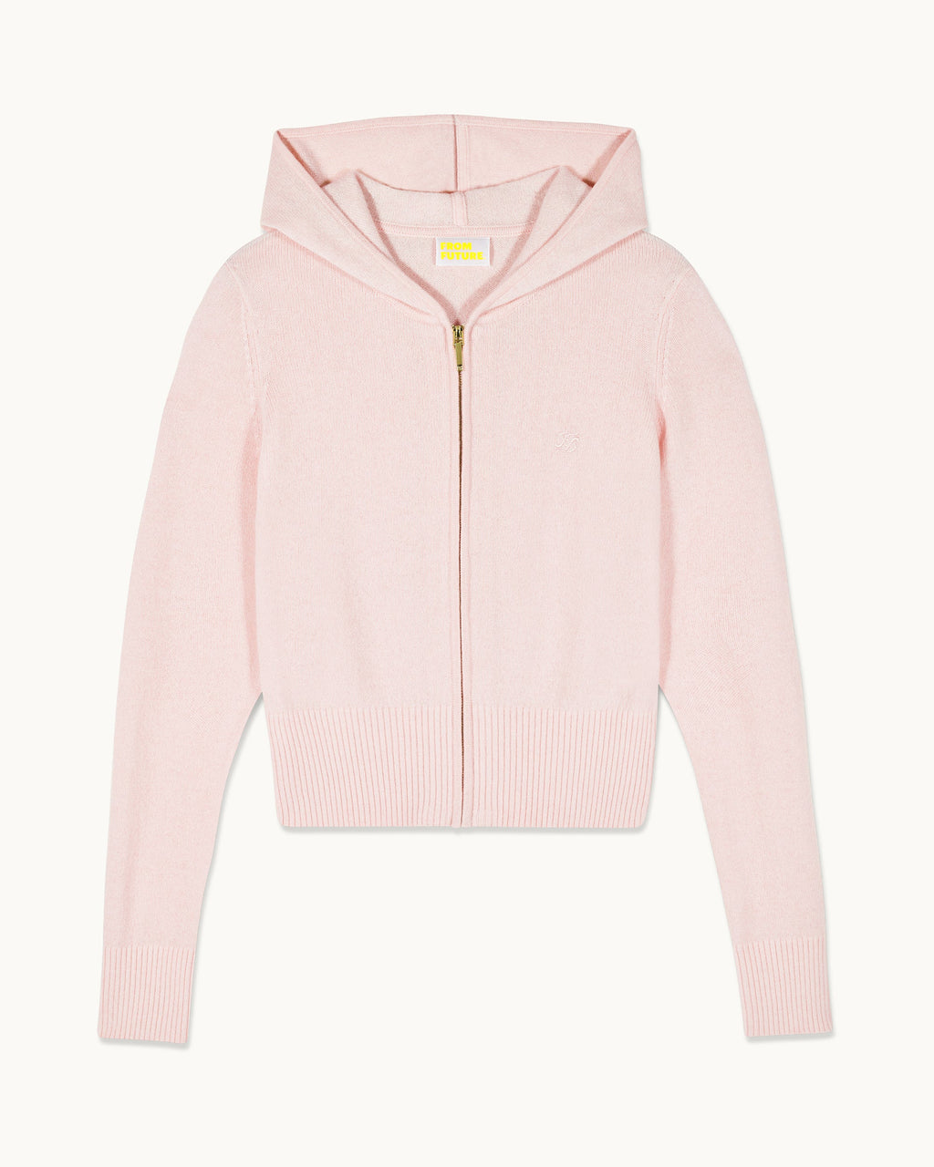 Sudadera con Capucha Bordado Ff - Sky Pink - Mujer