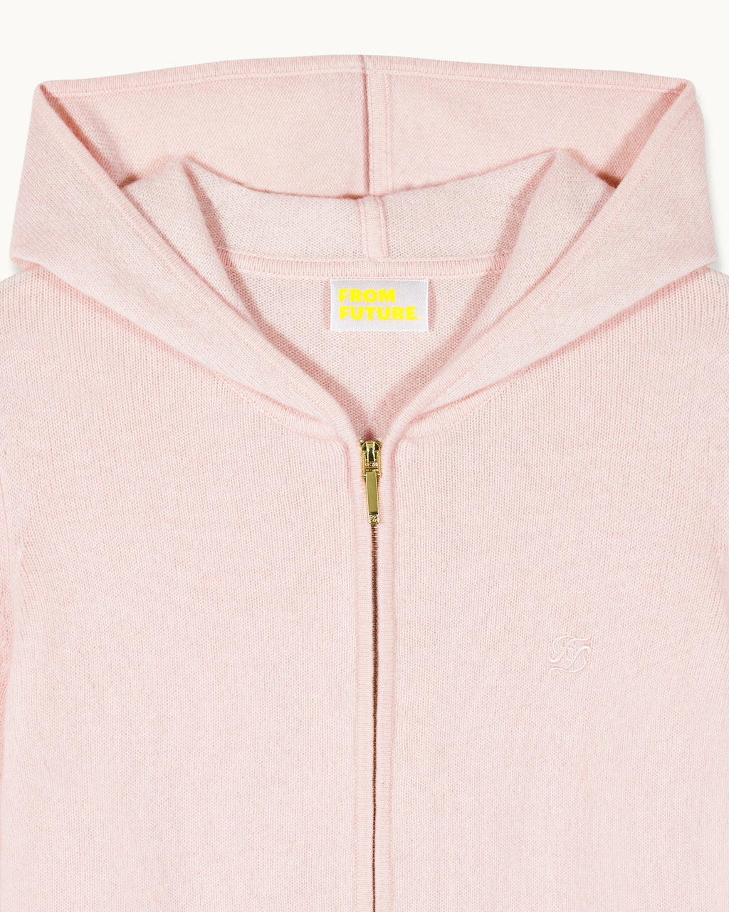 Sudadera con Capucha Bordado Ff - Sky Pink - Mujer