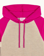 Jersey con Capucha Tricolor - Beige Jaspeado - Mujer