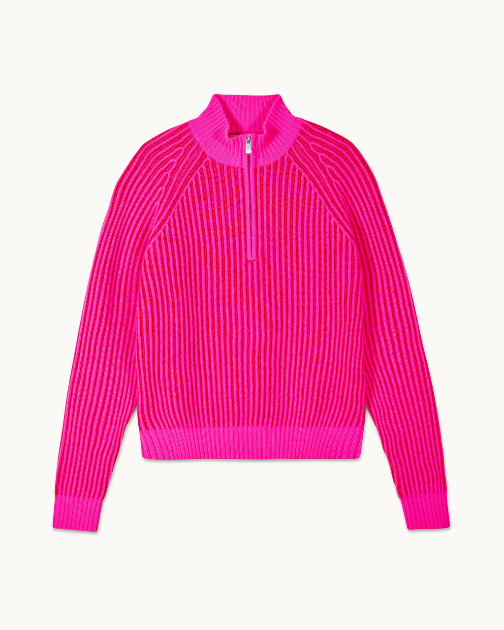 Pull Col Camionneur Fils Bicolores - Passion Red - Femme