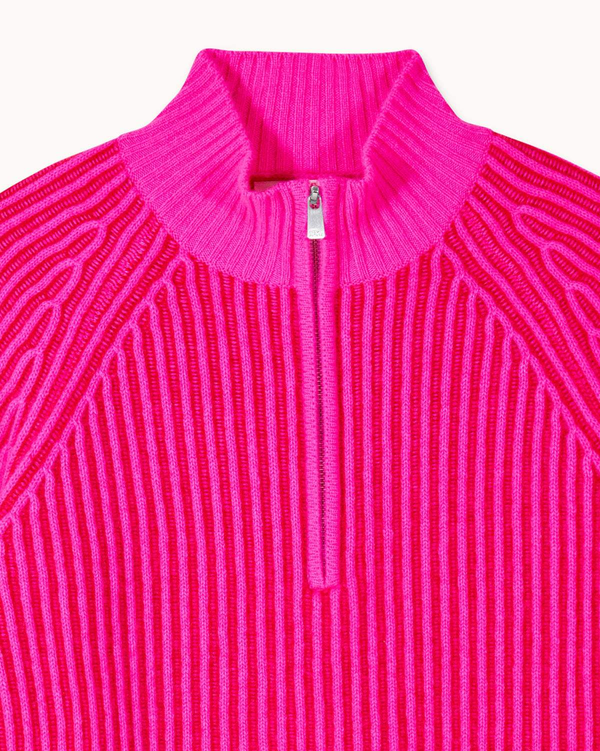 Pull Col Camionneur Fils Bicolores - Passion Red - Femme