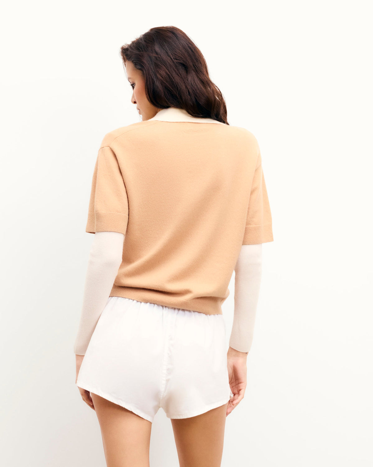 Jersey de Cuello Polo de Manga Corta Future - Tropical Camel - Mujer