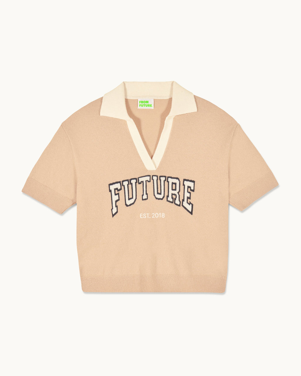 Jersey de Cuello Polo de Manga Corta Future - Tropical Camel - Mujer