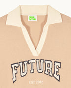 Jersey de Cuello Polo de Manga Corta Future - Tropical Camel - Mujer