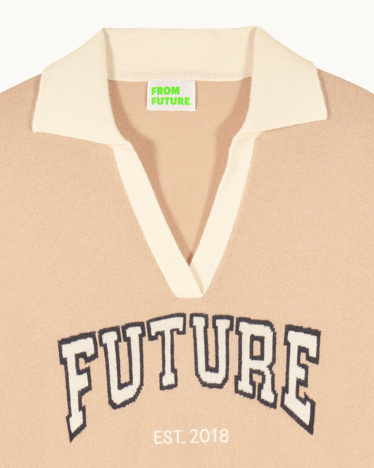 Jersey de Cuello Polo de Manga Corta Future - Tropical Camel - Mujer