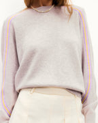 Jersey de cuello redondo - Gris jaspeado claro - Mujer
