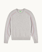 Jersey de cuello redondo - Gris jaspeado claro - Mujer