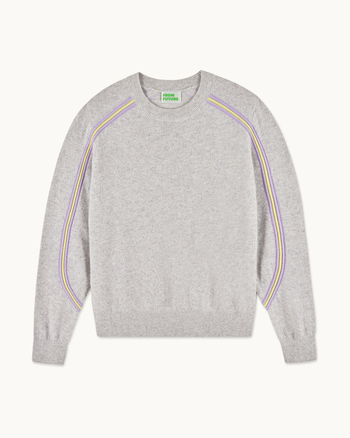 Jersey de cuello redondo - Gris jaspeado claro - Mujer