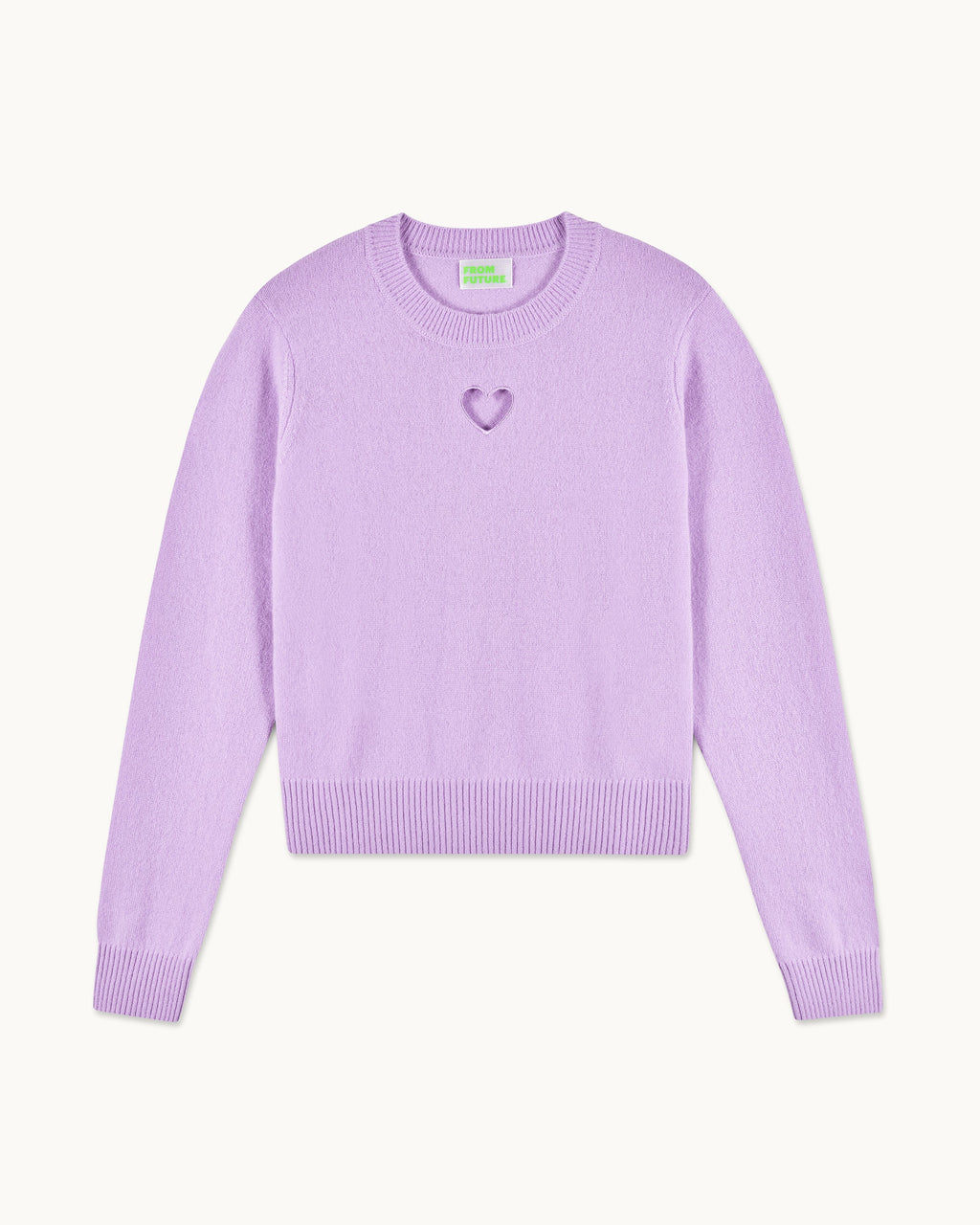 Pull Col Rond Cœur Ajouré - Fantasy Lilac - Femme