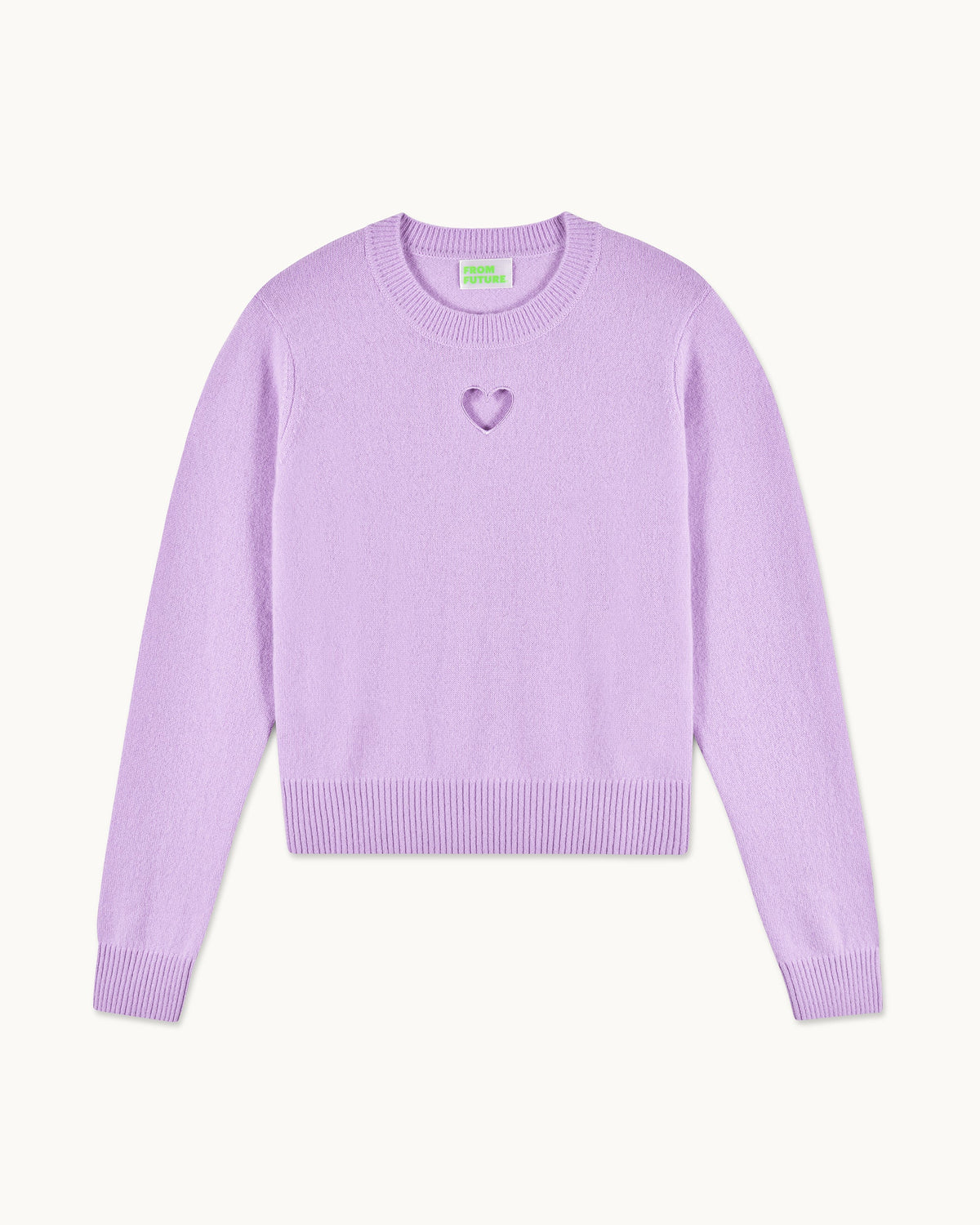 Pull Col Rond Cœur Ajouré - Fantasy Lilac - Femme