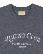 Pull Col Rond Racing Club - Anthracite F - Femme