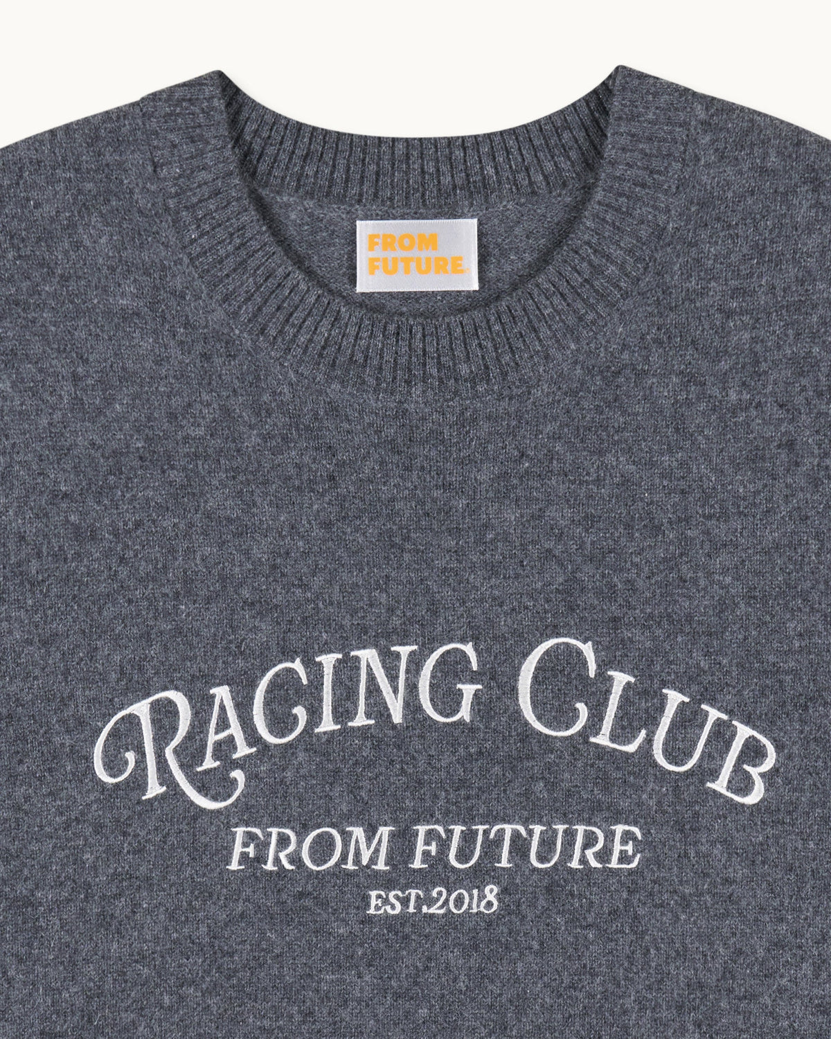 Pull Col Rond Racing Club - Anthracite F - Femme