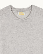 Jersey Cuello Redondo Corazones - Gris Jaspeado Claro - Mujer