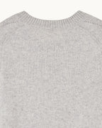 Jersey Cuello Redondo Corazones - Gris Jaspeado Claro - Mujer