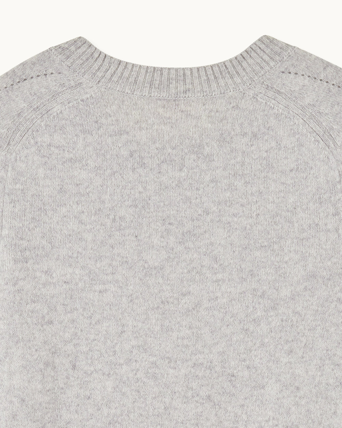 Jersey Cuello Redondo Corazones - Gris Jaspeado Claro - Mujer