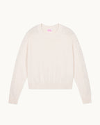 Maglione Girocollo Bande Strass - Ecru - Donna