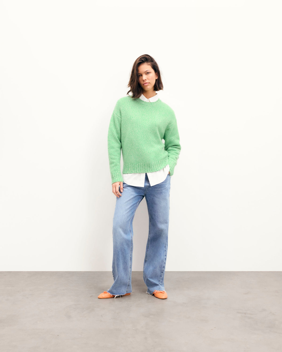 Maglione Girocollo Oversize - Spicy Green Mln - Donna