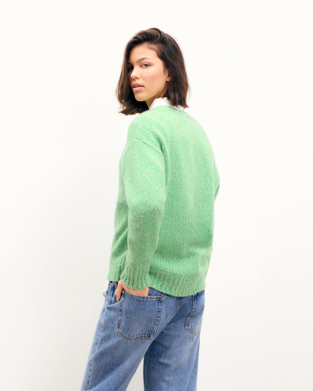 Maglione Girocollo Oversize - Spicy Green Mln - Donna